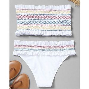 Colorful zigzag bikini set